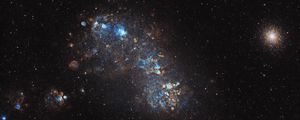 Preview wallpaper magellanic cloud, galaxy, glow, stars, space