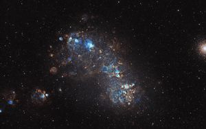 Preview wallpaper magellanic cloud, galaxy, glow, stars, space
