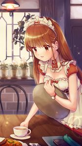 Preview wallpaper maid, girl, anime, art