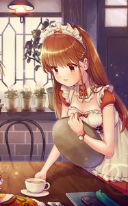 Preview wallpaper maid, girl, anime, art