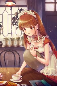 Preview wallpaper maid, girl, anime, art