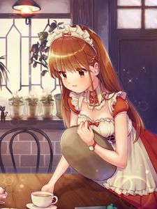 Preview wallpaper maid, girl, anime, art