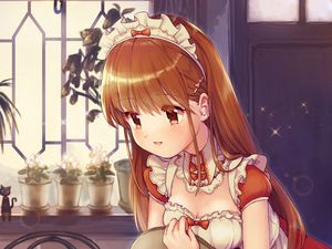 Preview wallpaper maid, girl, anime, art