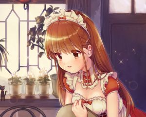 Preview wallpaper maid, girl, anime, art