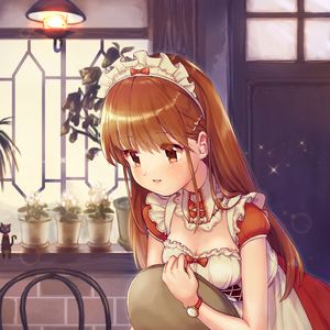 Preview wallpaper maid, girl, anime, art