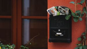 Preview wallpaper mailbox, newspaper, house, wall