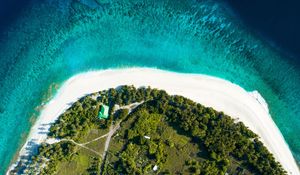 Preview wallpaper maldives, island, aerial view, ocean