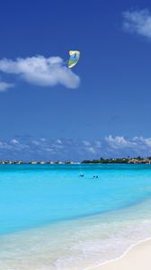 Preview wallpaper maldives, ocean, parasailing, paragliding