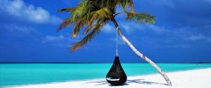 Preview wallpaper maldives, palm, beach, relax, rest, ocean, sand, resort