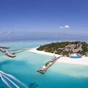 Preview wallpaper maldives, seychelles, island, resort, rest, height, land, blue water, relax, paradise