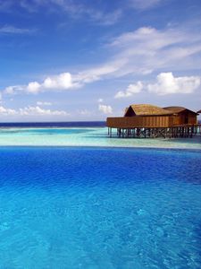 Preview wallpaper maldives, tropical, bungalows, ocean