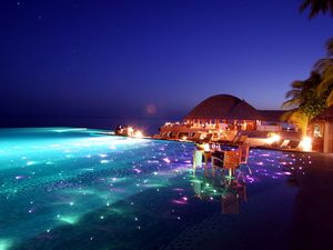 Preview wallpaper maldives, tropical, resort, evening