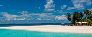 Preview wallpaper maldives, tropics, beach, palm trees, resort