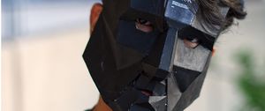 Preview wallpaper man, 3d mask, mask, black