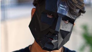 Preview wallpaper man, 3d mask, mask, black