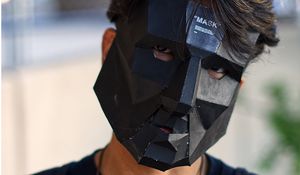 Preview wallpaper man, 3d mask, mask, black