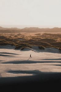 Preview wallpaper man, alone, hills, nature