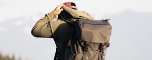 Preview wallpaper man, backpack, style, camping