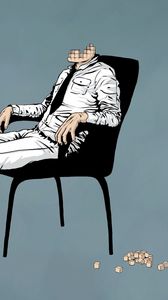 Preview wallpaper man, chair, illusion, fantasy