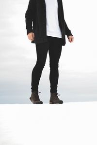 Preview wallpaper man, clothes, bw, style