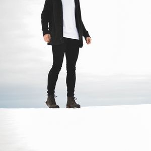 Preview wallpaper man, clothes, bw, style