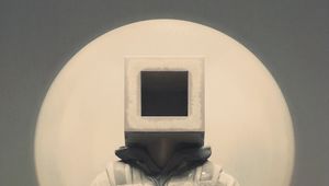 Preview wallpaper man, cube, ball, circle, art