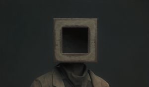 Preview wallpaper man, cube, ball, fantasy, art