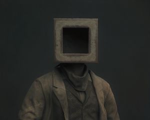 Preview wallpaper man, cube, ball, fantasy, art