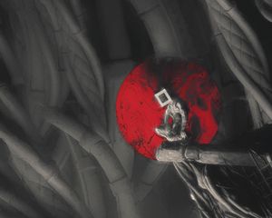 Preview wallpaper man, cube, circle, fantasy, art