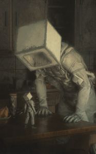 Preview wallpaper man, cube, fantasy, art