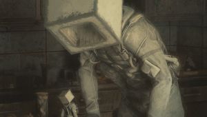 Preview wallpaper man, cube, fantasy, art