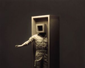 Preview wallpaper man, cube, hand, art
