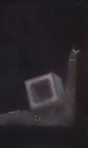 Preview wallpaper man, cube, pose, fantasy, art