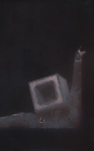 Preview wallpaper man, cube, pose, fantasy, art