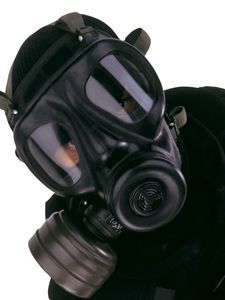 Preview wallpaper man, gas mask, face, mask