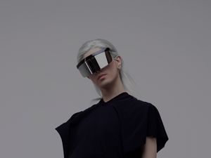 Preview wallpaper man, glasses, style, future