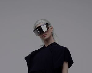 Preview wallpaper man, glasses, style, future