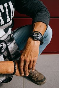 Preview wallpaper man, hands, watch, bracelet