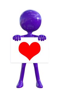 Preview wallpaper man, heart, 3d