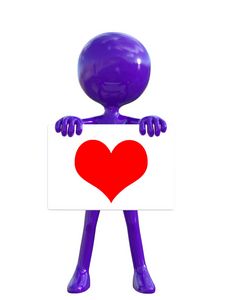 Preview wallpaper man, heart, 3d