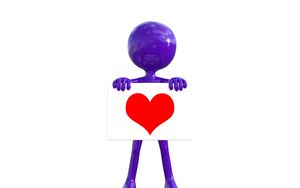 Preview wallpaper man, heart, 3d