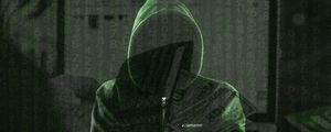 Preview wallpaper man, hood, anonymous, matrix, hacker