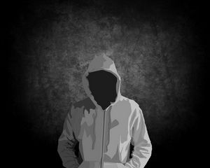 Preview wallpaper man, hoody, hood, graphics