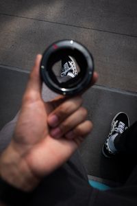 Preview wallpaper man, lens, sneakers, distortion