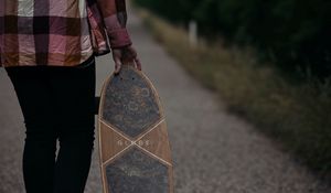 Preview wallpaper man, longboard, sneakers, hipster, style