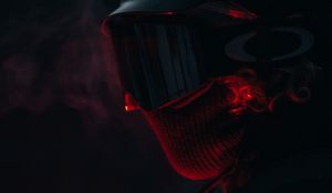 Preview wallpaper man, mask, backlight, dark