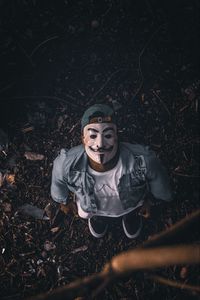 Preview wallpaper man, mask, cap, anonymous