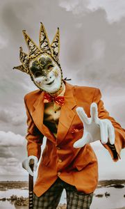 Preview wallpaper man, mask, costume, carnival, holiday