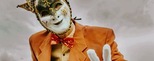 Preview wallpaper man, mask, costume, carnival, holiday