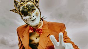 Preview wallpaper man, mask, costume, carnival, holiday